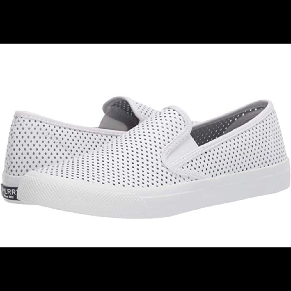 Sperry’s perforated leather sneakers